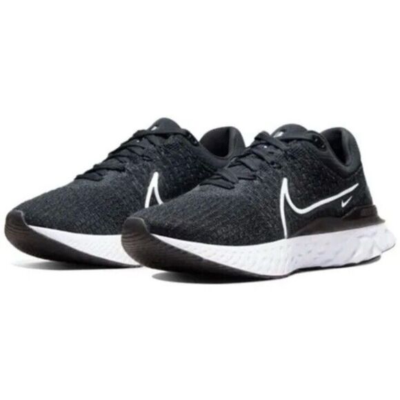 Nike React Infinity Run Flyknit 3 Black & White Running Shoes Sneakers. - Picture 1 of 8